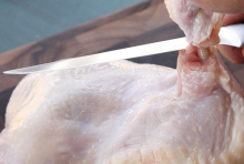 removing wing tip from whole chicken
