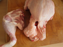 removing second thigh on whole chicken