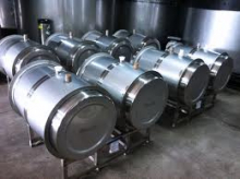 stainless steel tanks used to age wine