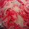 cooked red peppers and onions
